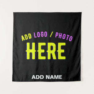 STYLISH MODERN CUSTOMIZABLE BLACK VERIFIED BRANDED TAPESTRY
