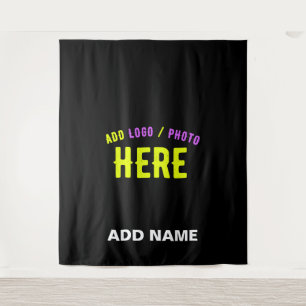STYLISH MODERN CUSTOMIZABLE BLACK VERIFIED BRANDED TAPESTRY