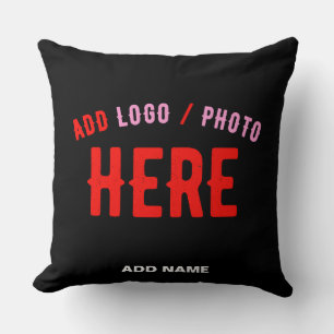STYLISH MODERN CUSTOMIZABLE BLACK VERIFIED BRANDED THROW PILLOW