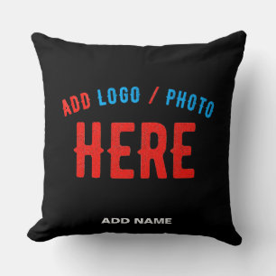 STYLISH MODERN CUSTOMIZABLE BLACK VERIFIED BRANDED THROW PILLOW