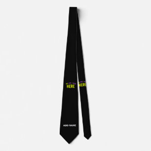 STYLISH MODERN CUSTOMIZABLE BLACK VERIFIED BRANDED TIE