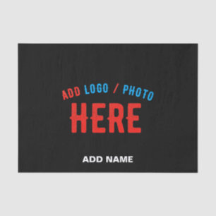 STYLISH MODERN CUSTOMIZABLE BLACK VERIFIED BRANDED TISSUE PAPER