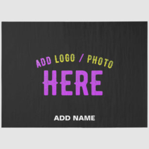 STYLISH MODERN CUSTOMIZABLE BLACK VERIFIED BRANDED TISSUE PAPER