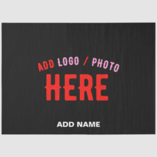STYLISH MODERN CUSTOMIZABLE BLACK VERIFIED BRANDED TISSUE PAPER