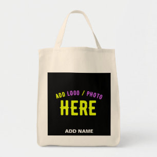 STYLISH MODERN CUSTOMIZABLE BLACK VERIFIED BRANDED TOTE BAG