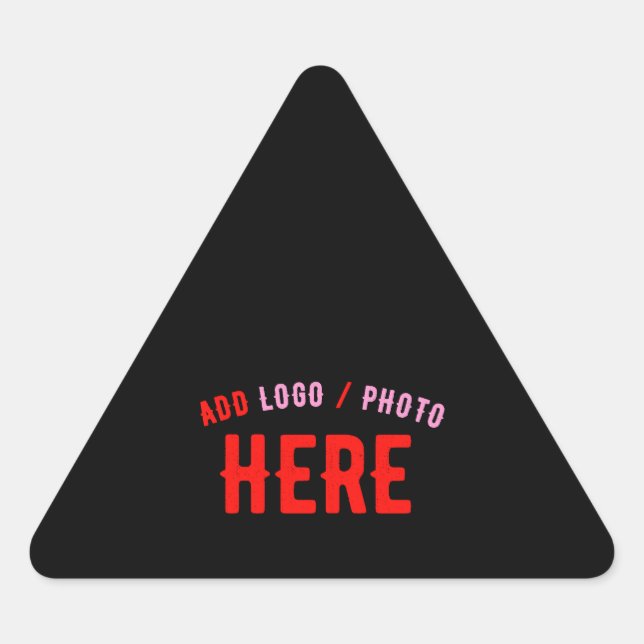 STYLISH MODERN CUSTOMIZABLE BLACK VERIFIED BRANDED TRIANGLE STICKER (Front)