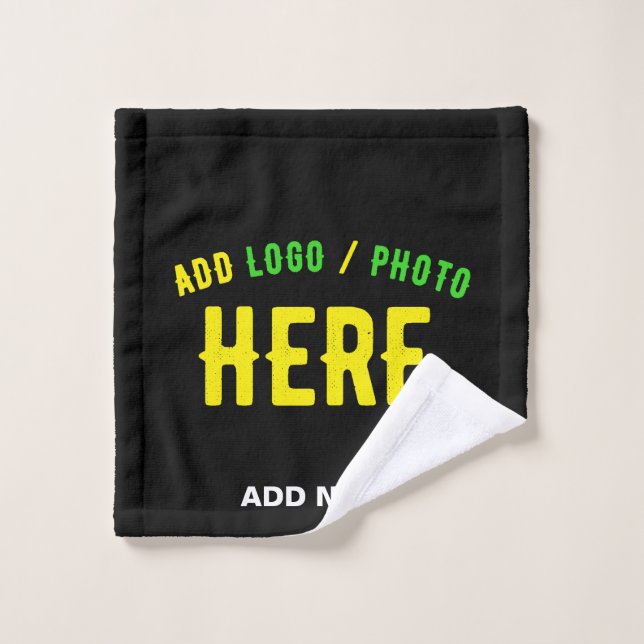 STYLISH MODERN CUSTOMIZABLE BLACK VERIFIED BRANDED WASH CLOTH (Wash Cloth)
