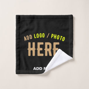 STYLISH MODERN CUSTOMIZABLE BLACK VERIFIED BRANDED WASH CLOTH