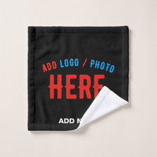 STYLISH MODERN CUSTOMIZABLE BLACK VERIFIED BRANDED WASH CLOTH