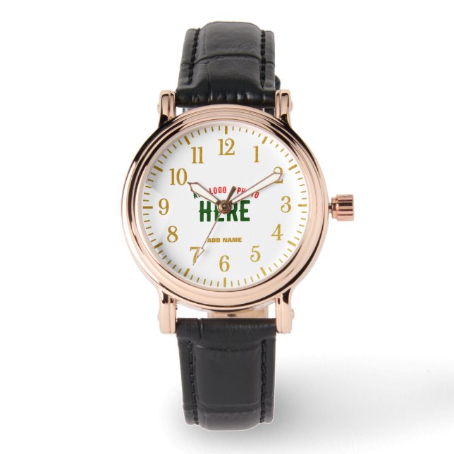 STYLISH MODERN CUSTOMIZABLE BLACK VERIFIED BRANDED WATCH (Front)