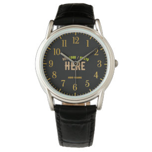 STYLISH MODERN CUSTOMIZABLE BLACK VERIFIED BRANDED WATCH