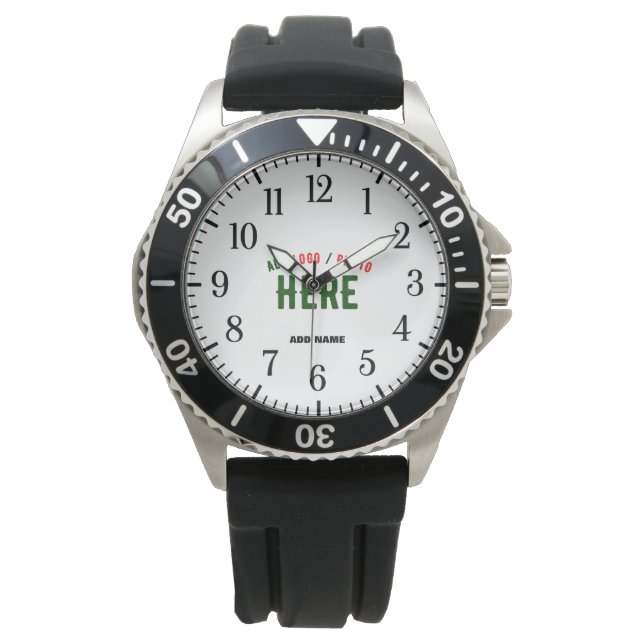 STYLISH MODERN CUSTOMIZABLE BLACK VERIFIED BRANDED WATCH (Front)