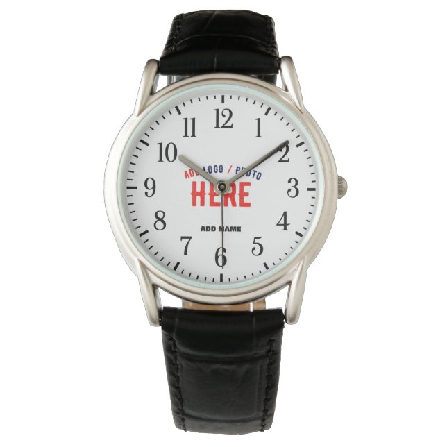 STYLISH MODERN CUSTOMIZABLE BLACK VERIFIED BRANDED WATCH (Front)