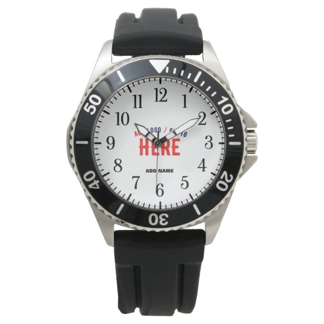 STYLISH MODERN CUSTOMIZABLE BLACK VERIFIED BRANDED WATCH (Front)