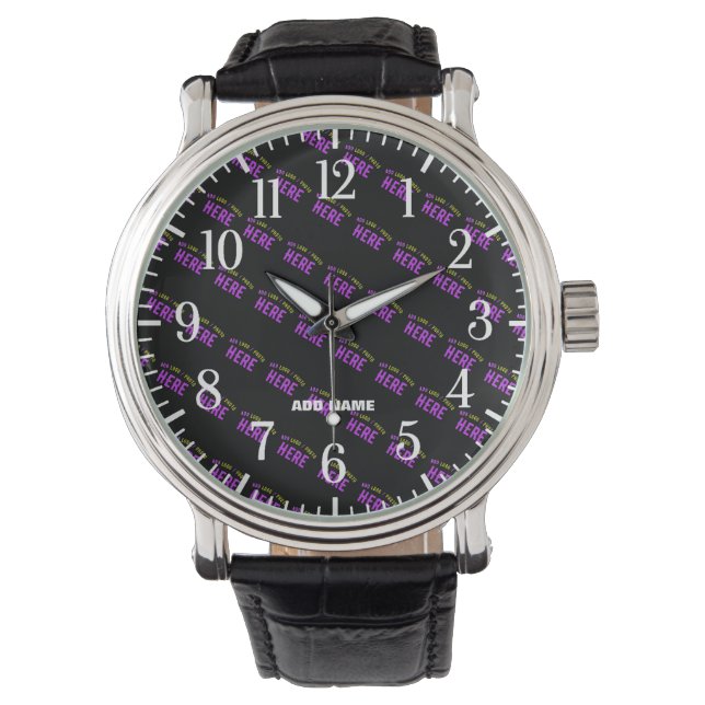 STYLISH MODERN CUSTOMIZABLE BLACK VERIFIED BRANDED WATCH (Front)
