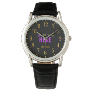 STYLISH MODERN CUSTOMIZABLE BLACK VERIFIED BRANDED WATCH