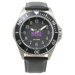 STYLISH MODERN CUSTOMIZABLE BLACK VERIFIED BRANDED WATCH