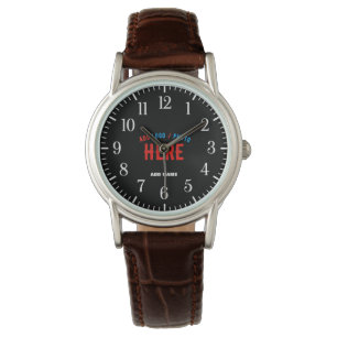 STYLISH MODERN CUSTOMIZABLE BLACK VERIFIED BRANDED WATCH