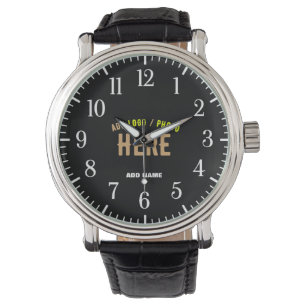 STYLISH MODERN CUSTOMIZABLE BLACK VERIFIED BRANDED WATCH