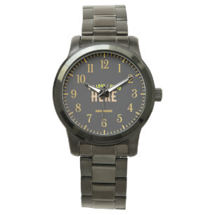 STYLISH MODERN CUSTOMIZABLE BLACK VERIFIED BRANDED WATCH