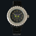 STYLISH MODERN CUSTOMIZABLE BLACK VERIFIED BRANDED WATCH<br><div class="desc">THIS IS A DESIGN FITTING FOR EVERYONE.YOU CAN CHANGE, RESIZE OR ADD LOGO, PHOTO, TEXT AND COLOURS THE WAY YOU LIKE.THANK YOU.</div>