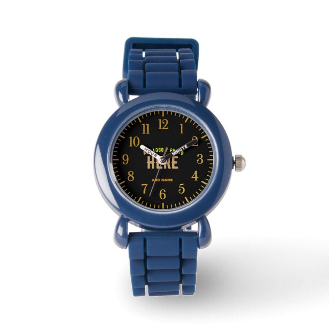 STYLISH MODERN CUSTOMIZABLE BLACK VERIFIED BRANDED WATCH (Front)