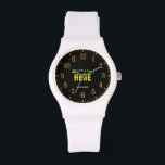 STYLISH MODERN CUSTOMIZABLE BLACK VERIFIED BRANDED WATCH<br><div class="desc">THIS IS A DESIGN FITTING FOR EVERYONE.YOU CAN CHANGE, RESIZE OR ADD LOGO, PHOTO, TEXT AND COLOURS THE WAY YOU LIKE.THANK YOU.</div>