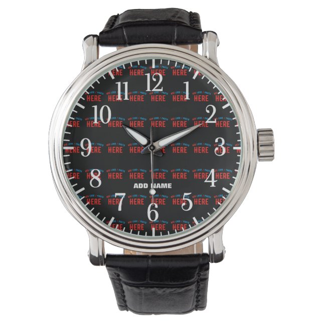 STYLISH MODERN CUSTOMIZABLE BLACK VERIFIED BRANDED WATCH (Front)