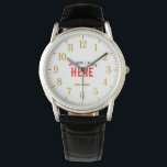 STYLISH MODERN CUSTOMIZABLE BLACK VERIFIED BRANDED WATCH<br><div class="desc">THIS IS A DESIGN FITTING FOR EVERYONE.YOU CAN CHANGE, RESIZE OR ADD LOGO, PHOTO, TEXT AND COLOURS THE WAY YOU LIKE.THANK YOU.</div>
