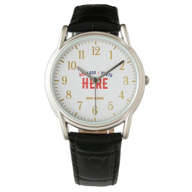 STYLISH MODERN CUSTOMIZABLE BLACK VERIFIED BRANDED WATCH (Front)