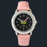 STYLISH MODERN CUSTOMIZABLE BLACK VERIFIED BRANDED WATCH<br><div class="desc">THIS IS A DESIGN FITTING FOR EVERYONE.YOU CAN CHANGE, RESIZE OR ADD LOGO, PHOTO, TEXT AND COLOURS THE WAY YOU LIKE.THANK YOU.</div>