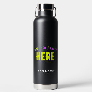 STYLISH MODERN CUSTOMIZABLE BLACK VERIFIED BRANDED WATER BOTTLE