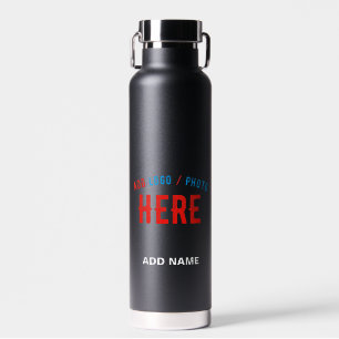 STYLISH MODERN CUSTOMIZABLE BLACK VERIFIED BRANDED WATER BOTTLE