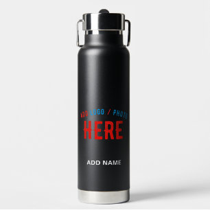 STYLISH MODERN CUSTOMIZABLE BLACK VERIFIED BRANDED WATER BOTTLE