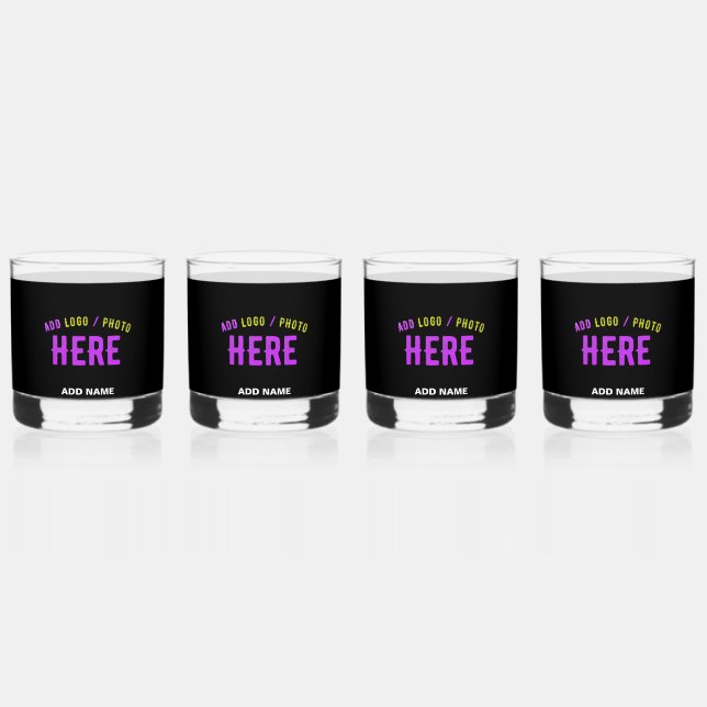 STYLISH MODERN CUSTOMIZABLE BLACK VERIFIED BRANDED WHISKEY GLASS (Front)