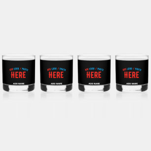 STYLISH MODERN CUSTOMIZABLE BLACK VERIFIED BRANDED WHISKEY GLASS