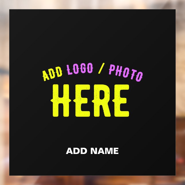 STYLISH MODERN CUSTOMIZABLE BLACK VERIFIED BRANDED WINDOW CLING (Sheet 2)