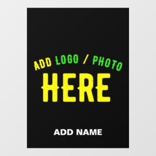 STYLISH MODERN CUSTOMIZABLE BLACK VERIFIED BRANDED WINDOW CLING