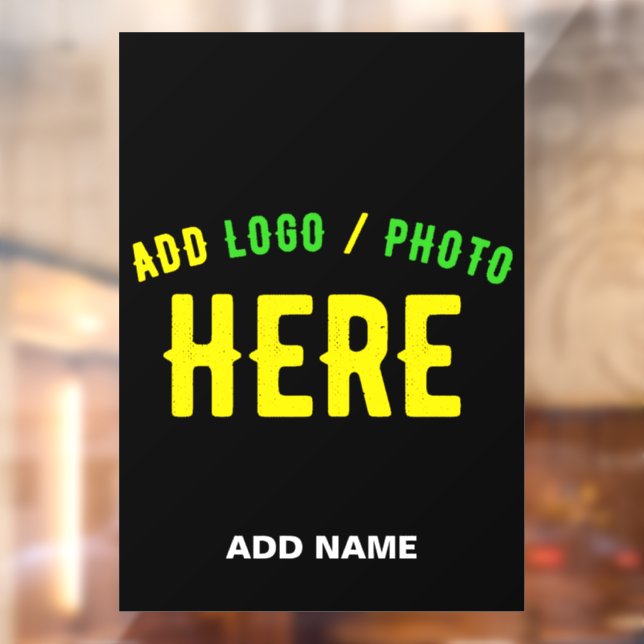 STYLISH MODERN CUSTOMIZABLE BLACK VERIFIED BRANDED WINDOW CLING (Sheet 2)