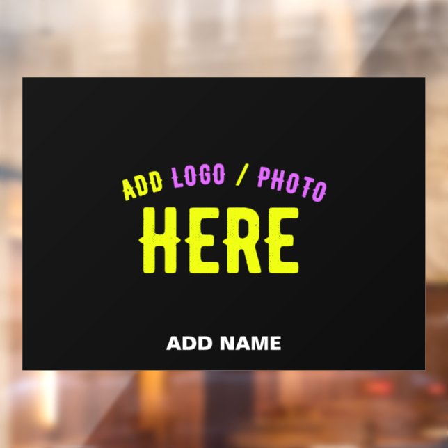 STYLISH MODERN CUSTOMIZABLE BLACK VERIFIED BRANDED WINDOW CLING (Sheet 2)