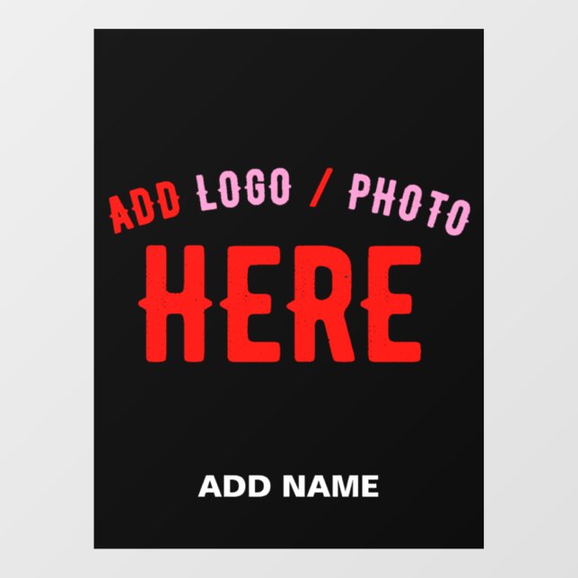 STYLISH MODERN CUSTOMIZABLE BLACK VERIFIED BRANDED WINDOW CLING (Sheet)