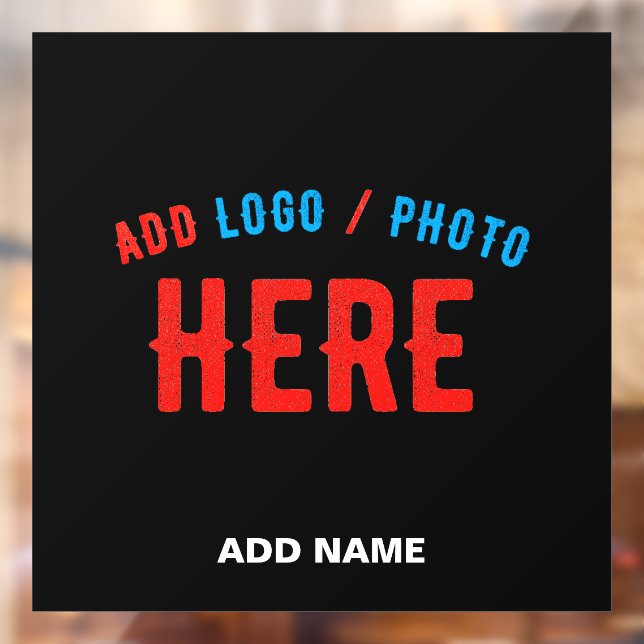 STYLISH MODERN CUSTOMIZABLE BLACK VERIFIED BRANDED WINDOW CLING (Sheet 2)