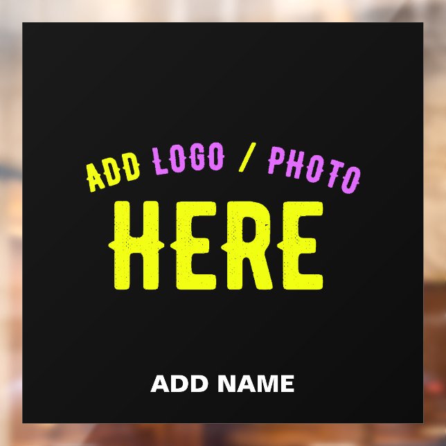 STYLISH MODERN CUSTOMIZABLE BLACK VERIFIED BRANDED WINDOW CLING (Sheet 2)