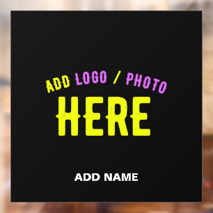 STYLISH MODERN CUSTOMIZABLE BLACK VERIFIED BRANDED WINDOW CLING