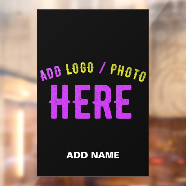 STYLISH MODERN CUSTOMIZABLE BLACK VERIFIED BRANDED WINDOW CLING (Sheet 2)