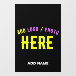 STYLISH MODERN CUSTOMIZABLE BLACK VERIFIED BRANDED WINDOW CLING