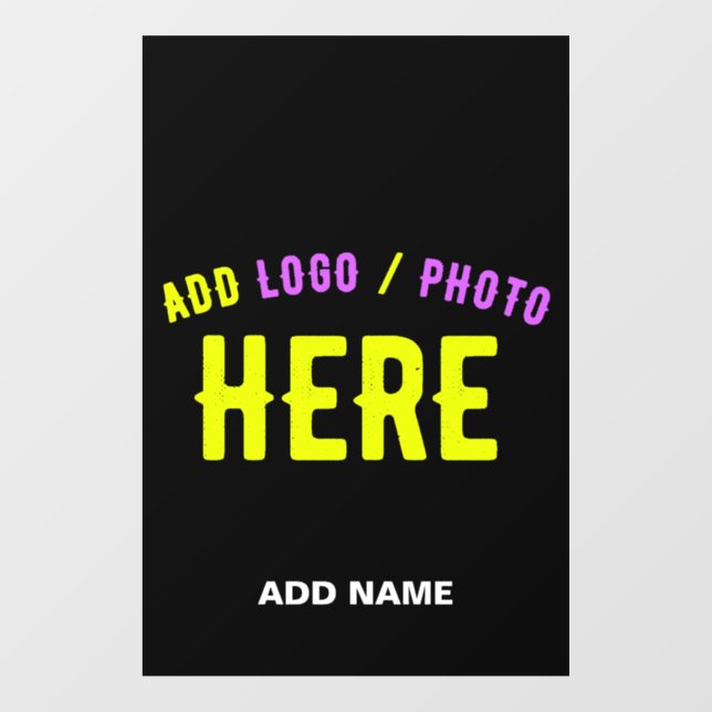 STYLISH MODERN CUSTOMIZABLE BLACK VERIFIED BRANDED WINDOW CLING (Sheet)