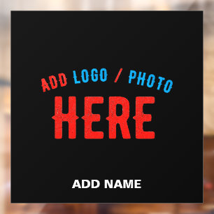 STYLISH MODERN CUSTOMIZABLE BLACK VERIFIED BRANDED WINDOW CLING