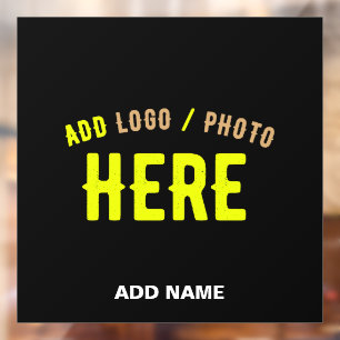 STYLISH MODERN CUSTOMIZABLE BLACK VERIFIED BRANDED WINDOW CLING