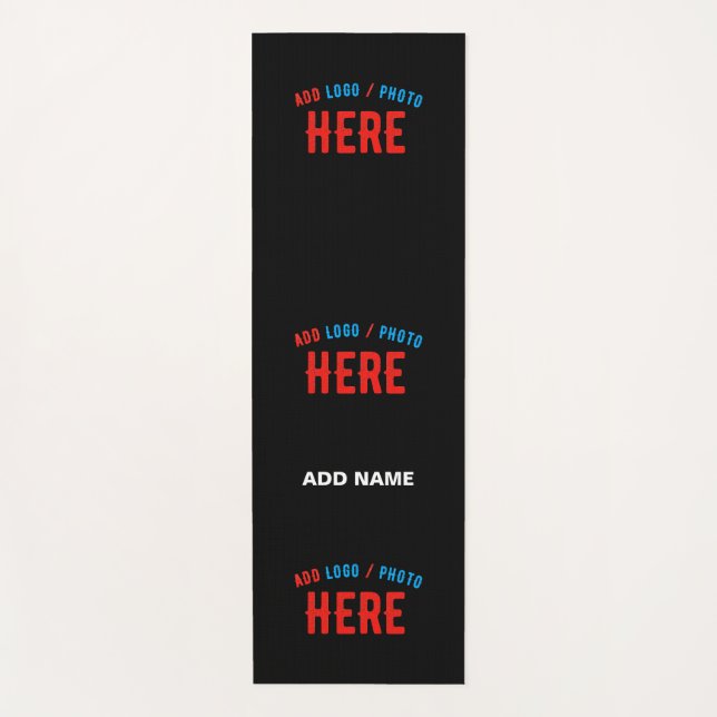 STYLISH MODERN CUSTOMIZABLE BLACK VERIFIED BRANDED YOGA MAT (Front)